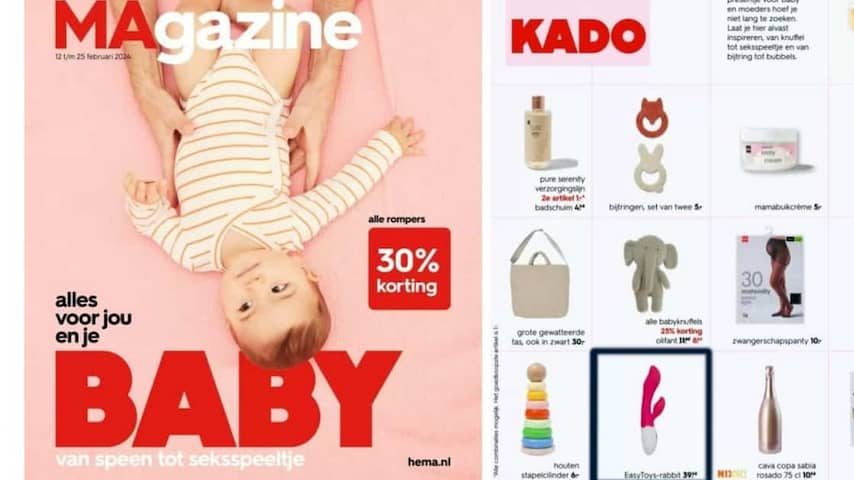 HEMA gaat door het stof na covertekst die link legt tussen baby's en seks, Economie