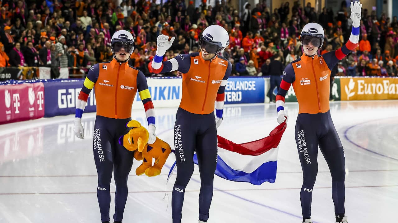Lol Belangrijk nieuws Kakadu Nederlandse schaatsers pakken WK-goud op ploegenachtervolging door sterk  slot | Schaatsen | NU.nl