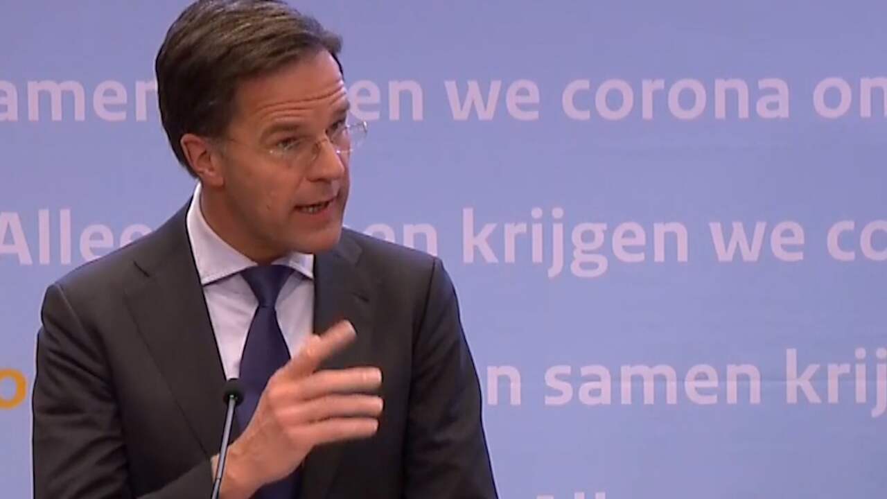Premier Rutte roept in drie verschillende talen op om thuis te blijven NU.nl