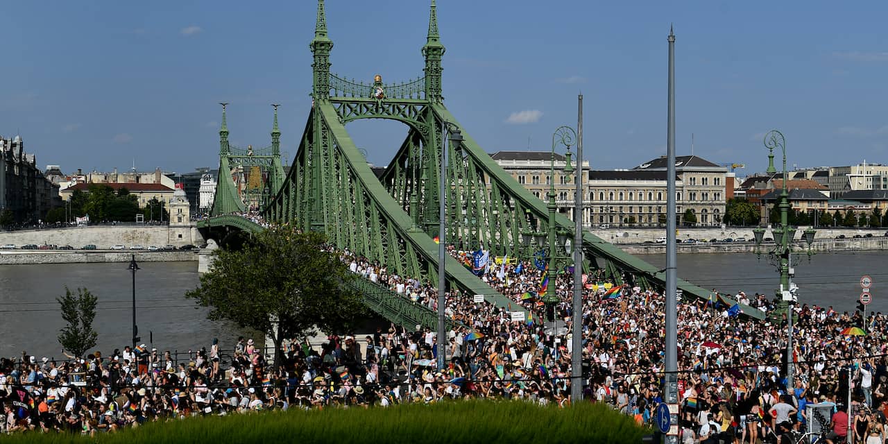 Ondanks Orbán, glimmen ze van trots op de pride in Boedapest