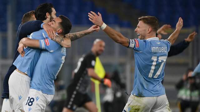 Vreugde bij Lazio dat overtuigend afrekende met AS Roma.