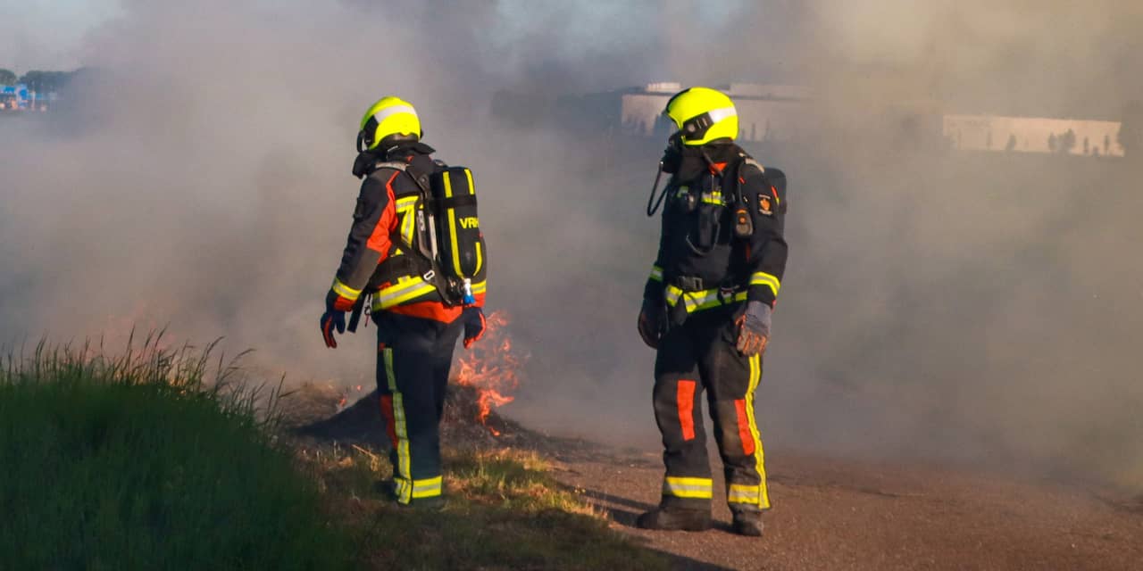 Bermbrand langs A12 bij Bodegraven