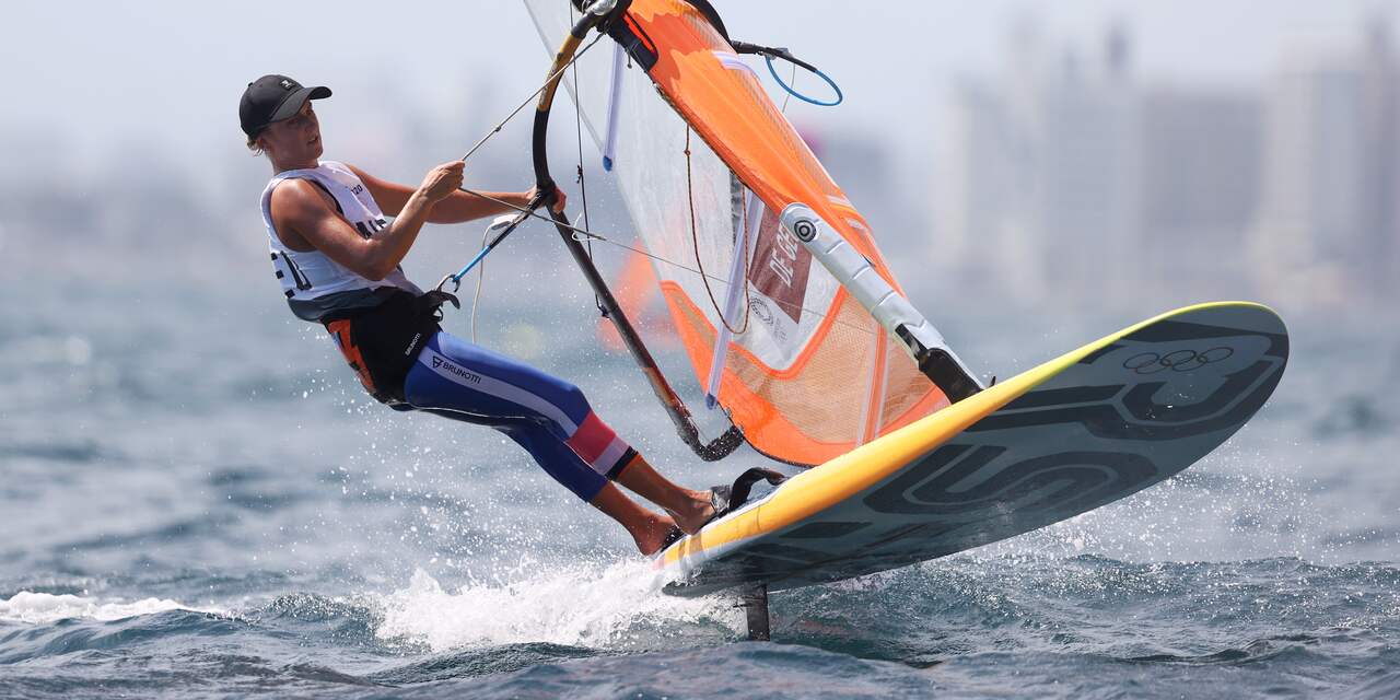 Windsurfster De Geus besluit olympisch toernooi op vijfde plaats