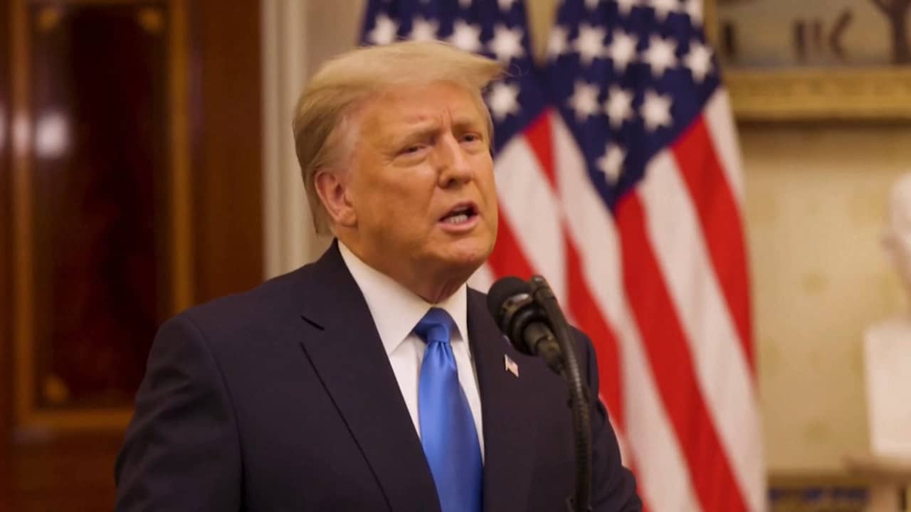 Beeld uit video: Trump neemt afscheid: 'Trots op wat we hebben bereikt'