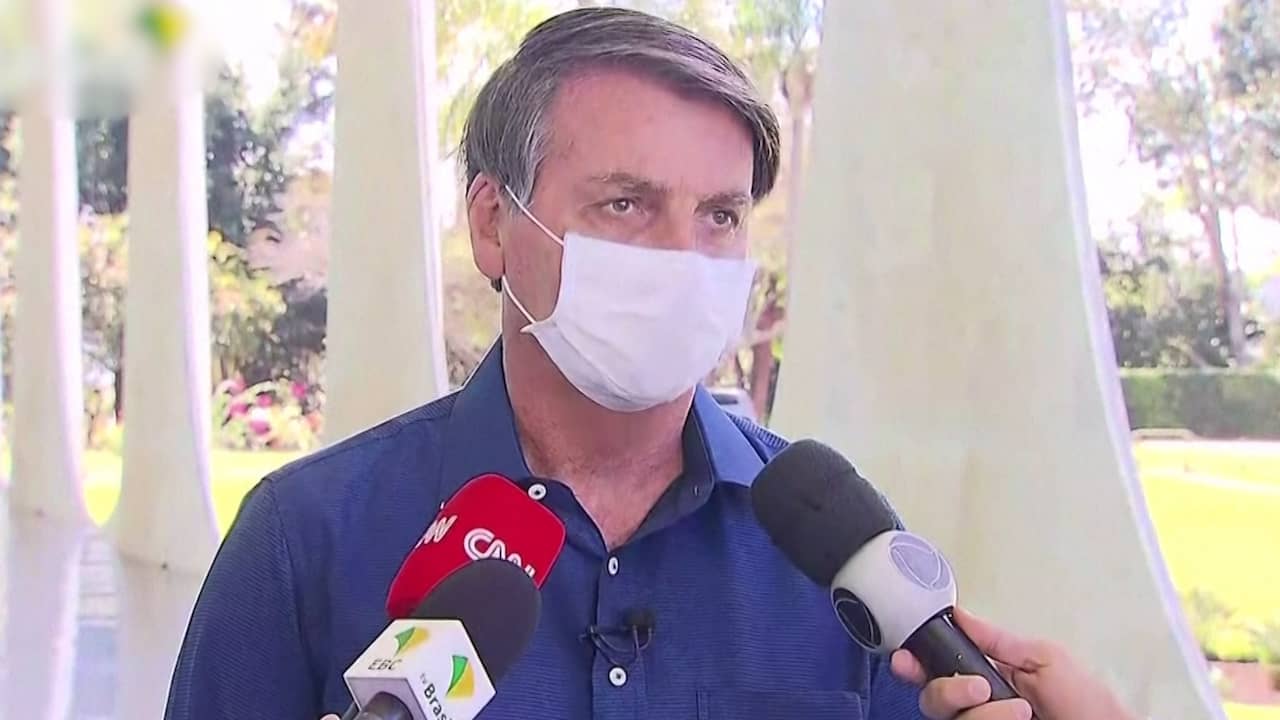 Beeld uit video: Bolsonaro na positieve coronatest: 'Ik voelde me beroerd'