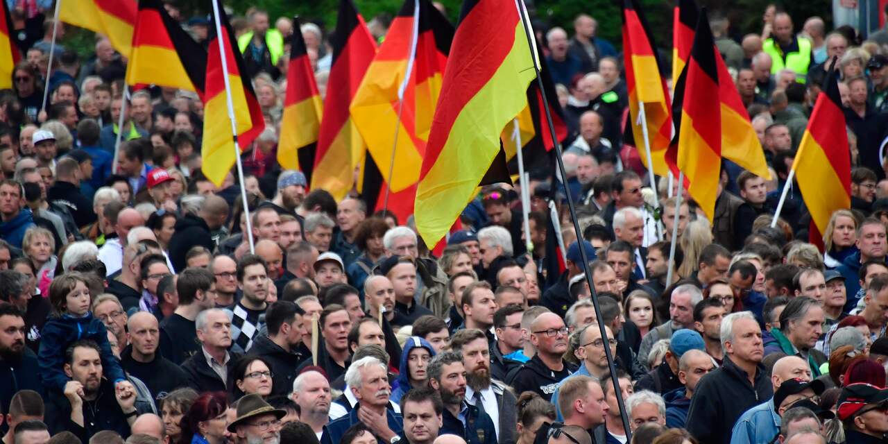 Gespannen sfeer tijdens demonstraties in Duitse stad Chemnitz