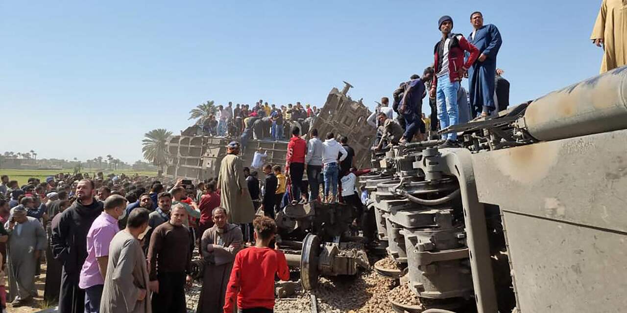 Meer dan dertig doden en 165 gewonden na treinongeluk in Egypte