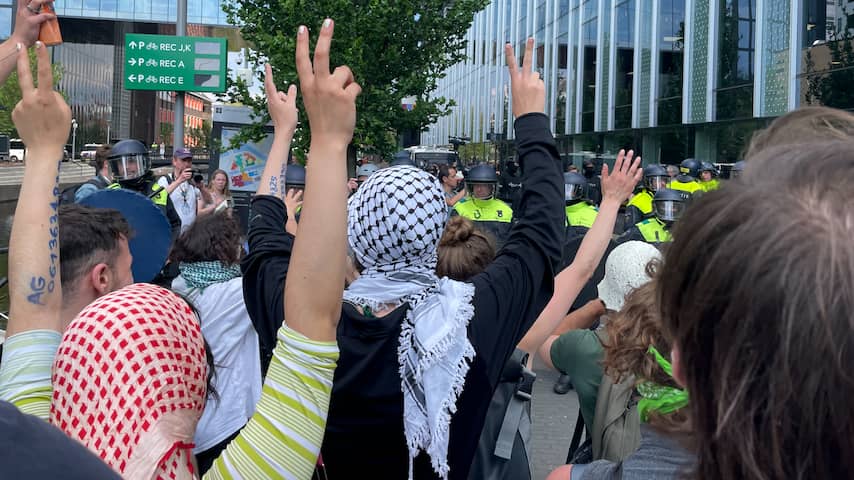 Pro-Palestijnse demonstranten in Amsterdam willen af van 'geweldsstempel'