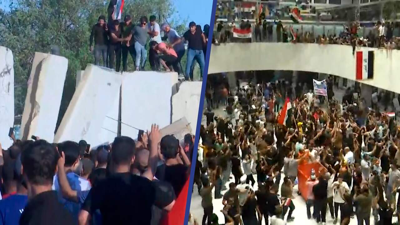 Demonstranten stormen Iraaks parlement binnen