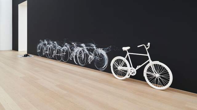Chalk Bicycle van Robin Rhode.