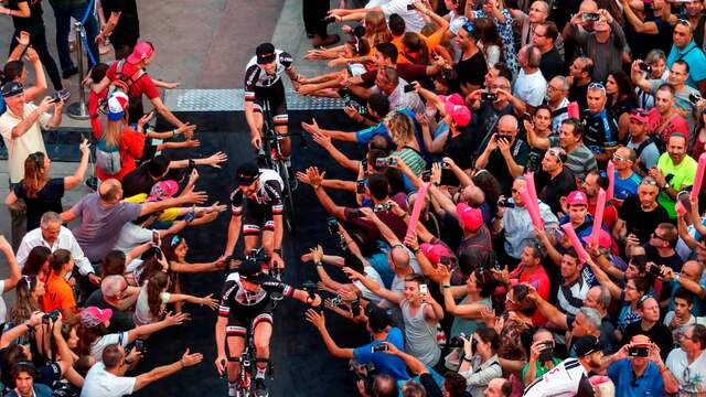 Titelverdediger Dumoulin en zijn ploeggenoten van Team Sunweb zijn populair bij de Israëliërs