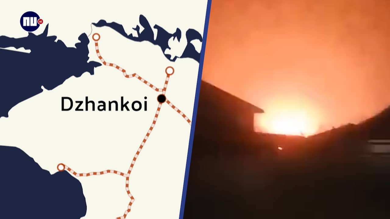 Beeld uit video: Oekraïense aanval op rakettransport: 'Slimme strategische zet'