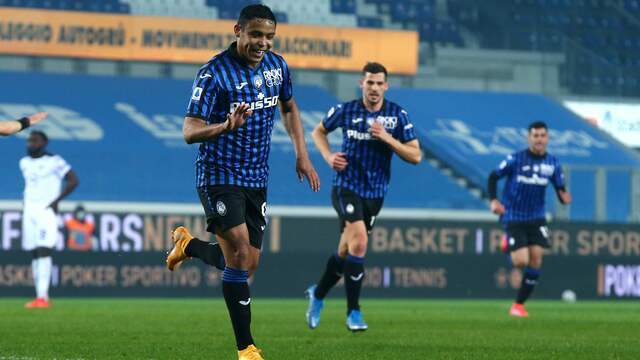 Luis Muriel maakte de 2-0 voor Atalanta.