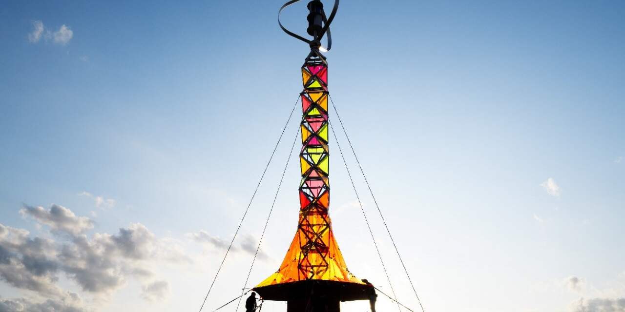 Duurzame toren op Vismarkt tijdens Eurosonic Noorderslag