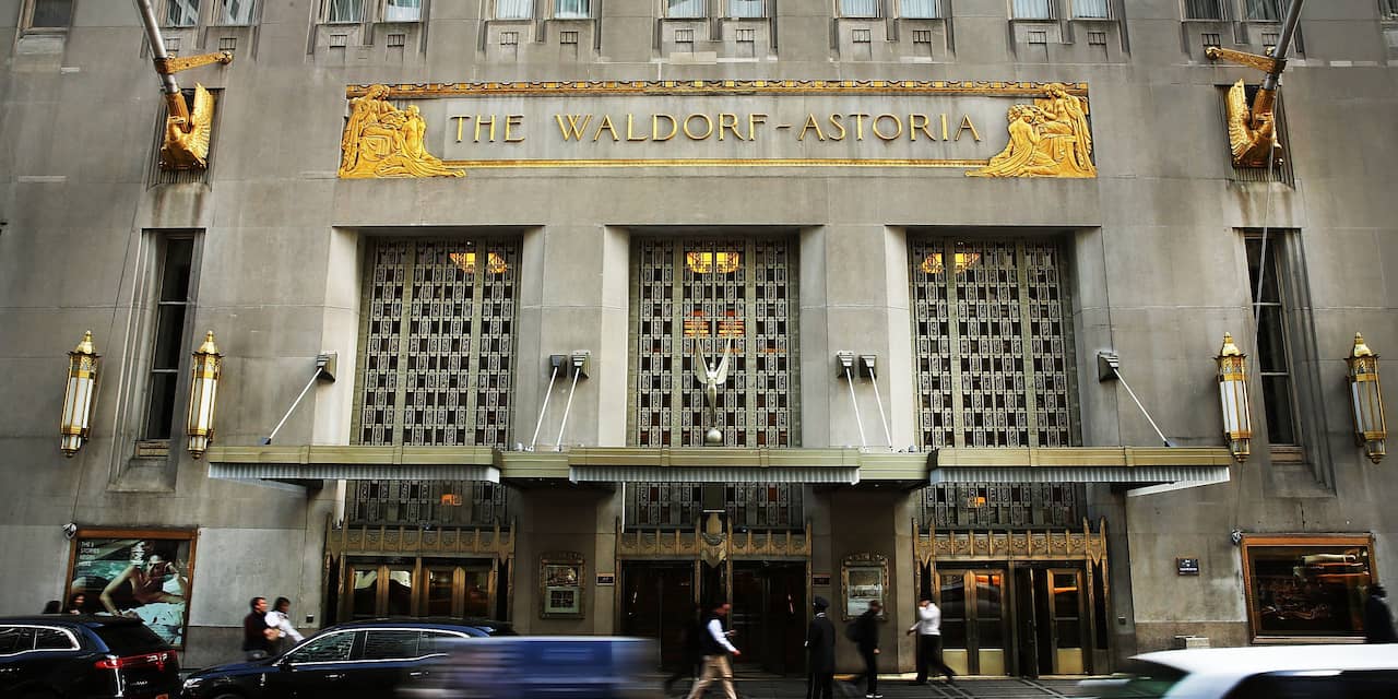 Wereldberoemde Waldorf Astoria-hotel in New York mogelijk drie jaar dicht