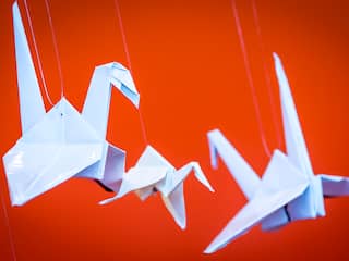 Kraanvogels ter nagedachtenis aan slachtoffers MH17