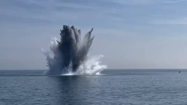 Duitse zeemijn uit Tweede Wereldoorlog ontploft in Noordzee