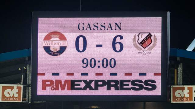 FC Utrecht boekte een recordzege bij Willem II.