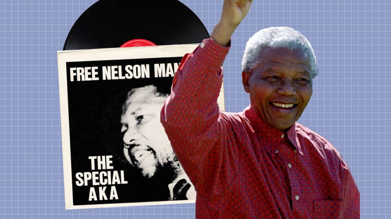 Beeld uit video: Nelson Mandela’s lot was relatief onbekend, tot deze hit uitkwam
