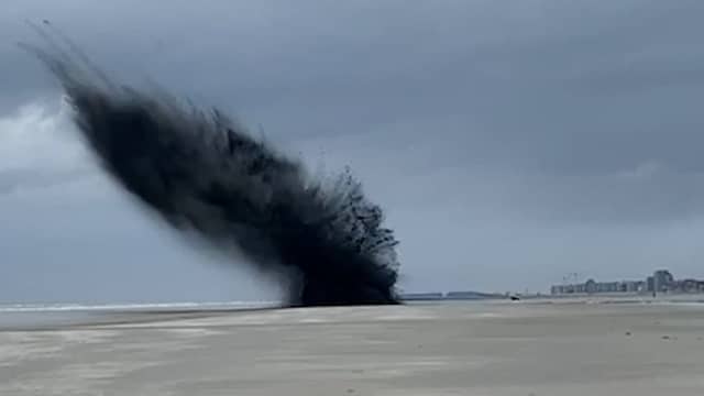 Bom van 100 kilo tot ontploffing gebracht op strand in België