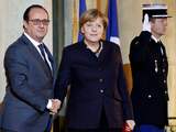 Dat zegt Hollande woensdag op een persconferentie samen met de Duitse bondskanselier Angela Merkel in Parijs