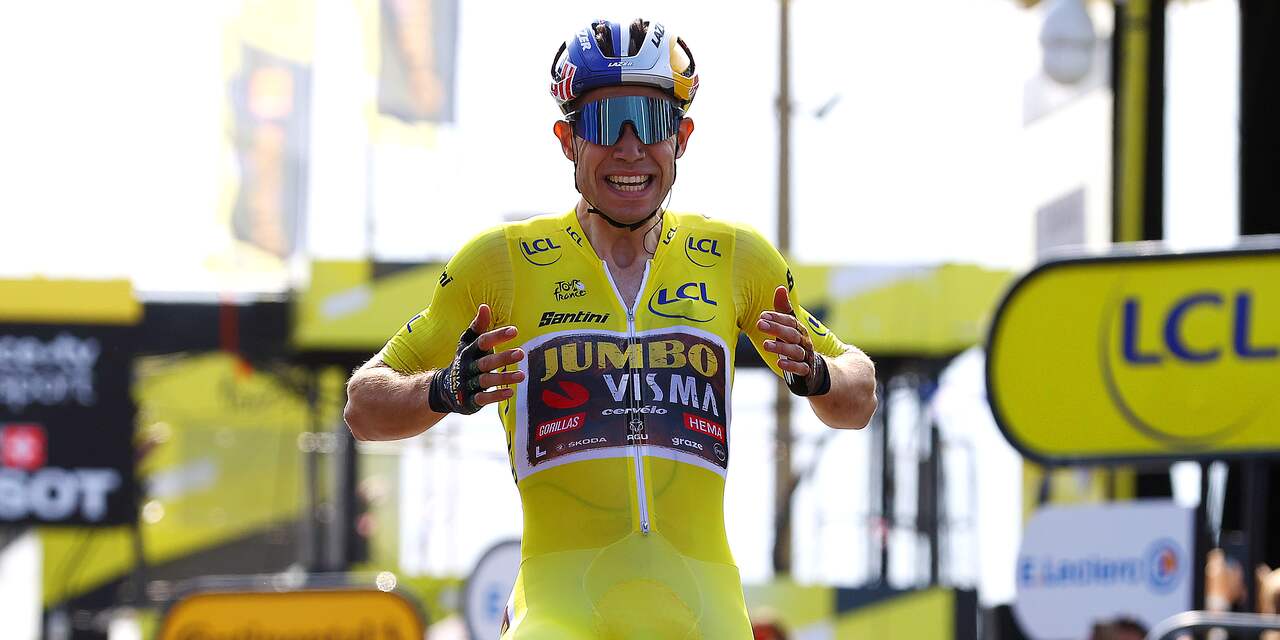 Van Aert na drie tweede plekken ritwinnaar in Tour: 'Wilde niet weer een sprint'