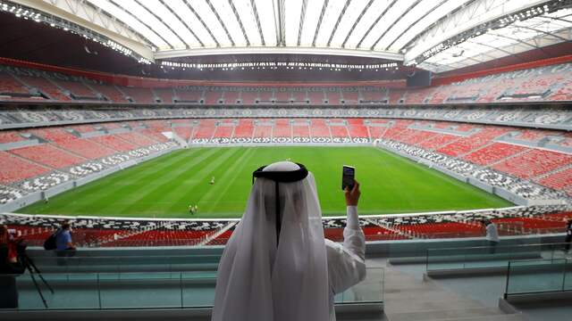 Voor het WK in Qatar zijn acht gloednieuwe stadions gebouwd, zoals dit Al Bayt Stadium.