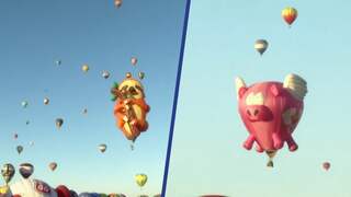 Honderden luchtballonnen zorgen voor kleurrijke hemel in VS