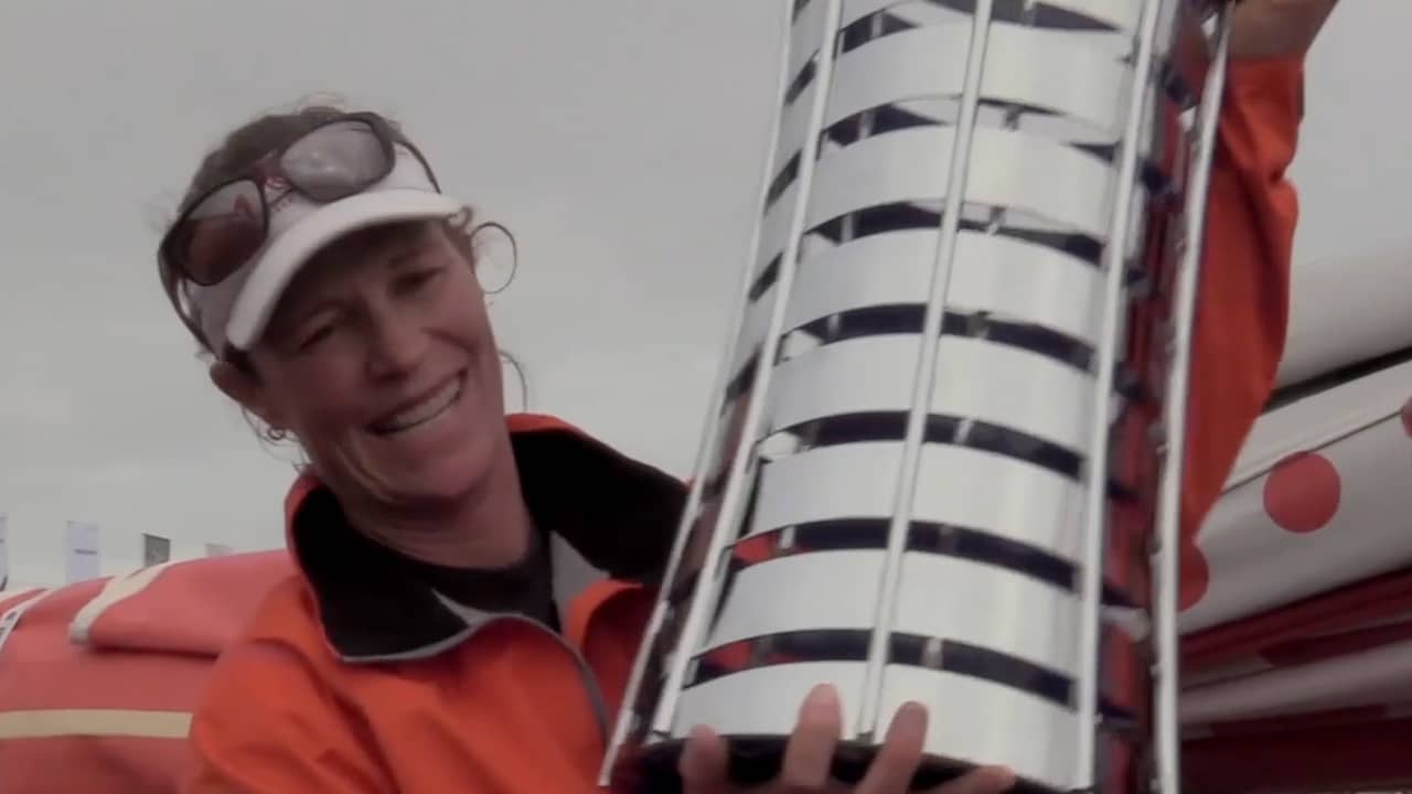 Beeld uit video: Nederlandse zege Volvo Ocean Race: 'Dit is onze Champions League'