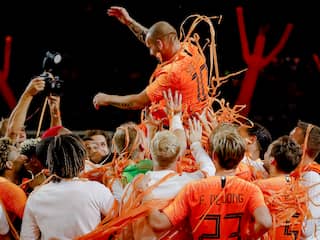 Bondsridder Sneijder 'genoot van iedere seconde' in afscheidsduel bij Oranje