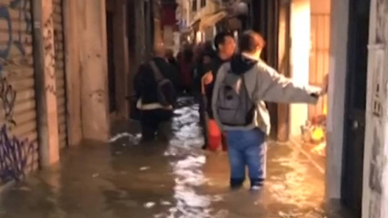 Venetië staat grotendeels onder water door noodweer