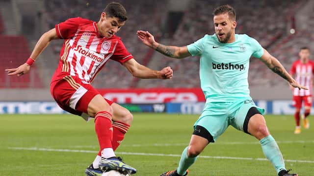 Marios Vrousai scoorde dit seizoen drie keer voor Olympiacos.