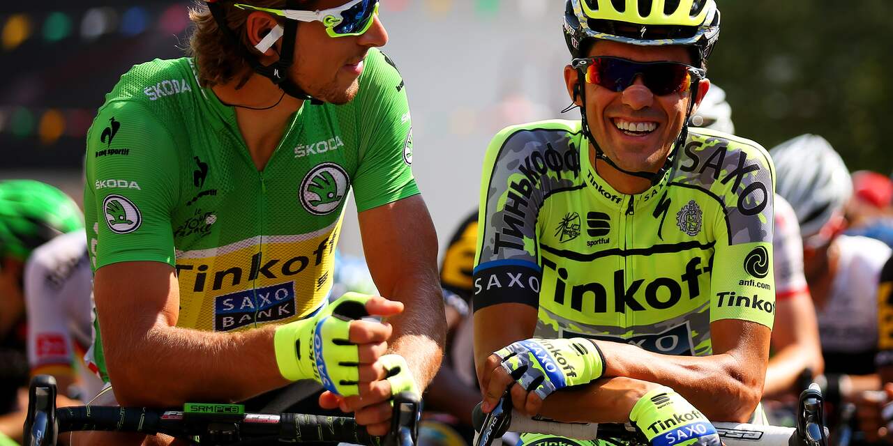 Contador en Sagan delen kopmanschap Tinkoff in Tour de France
