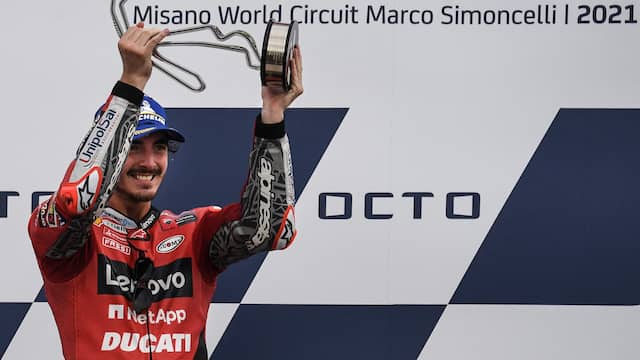 Francesco Bagnaia boekte zijn tweede overwinning op rij.
