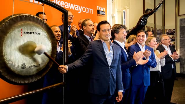 CEO Takeaway.com opent de Amsterdamse beurs