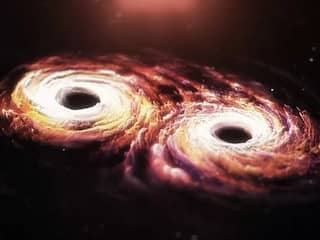 Schokgolven gemeten van twee zwarte gaten die ver in de ruimte op elkaar botsen