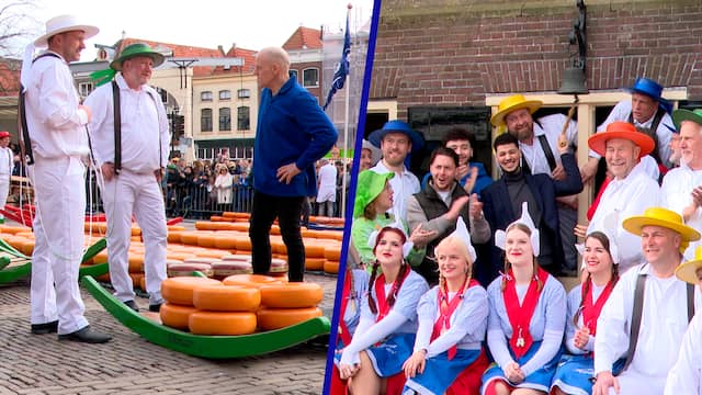 Acteur Hamza Othman opent traditionele kaasmarkt in Alkmaar