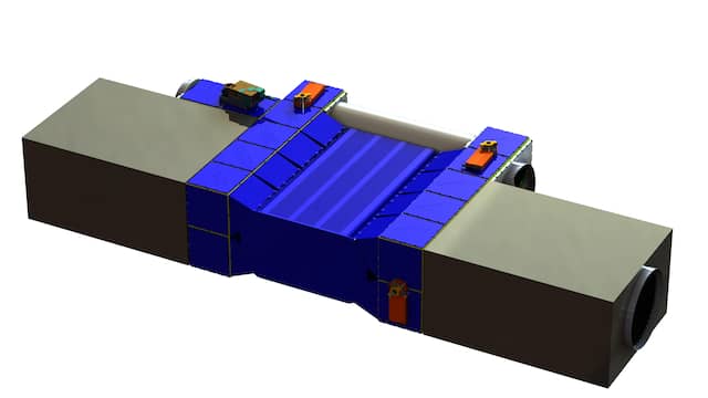 3D-beeld van de door DCS ontwikkelde ICECUBE, een airco op basis van water.