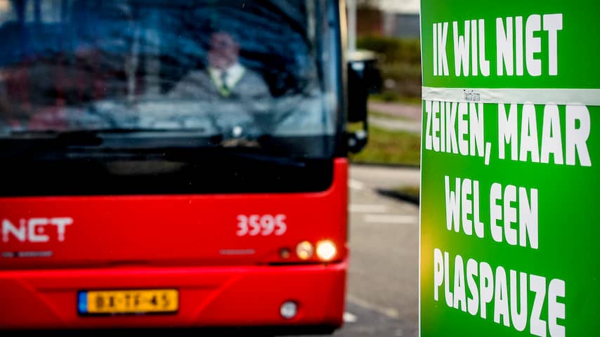 'Meeste buschauffeurs werken niet bij nieuwe staking streekvervoer'
