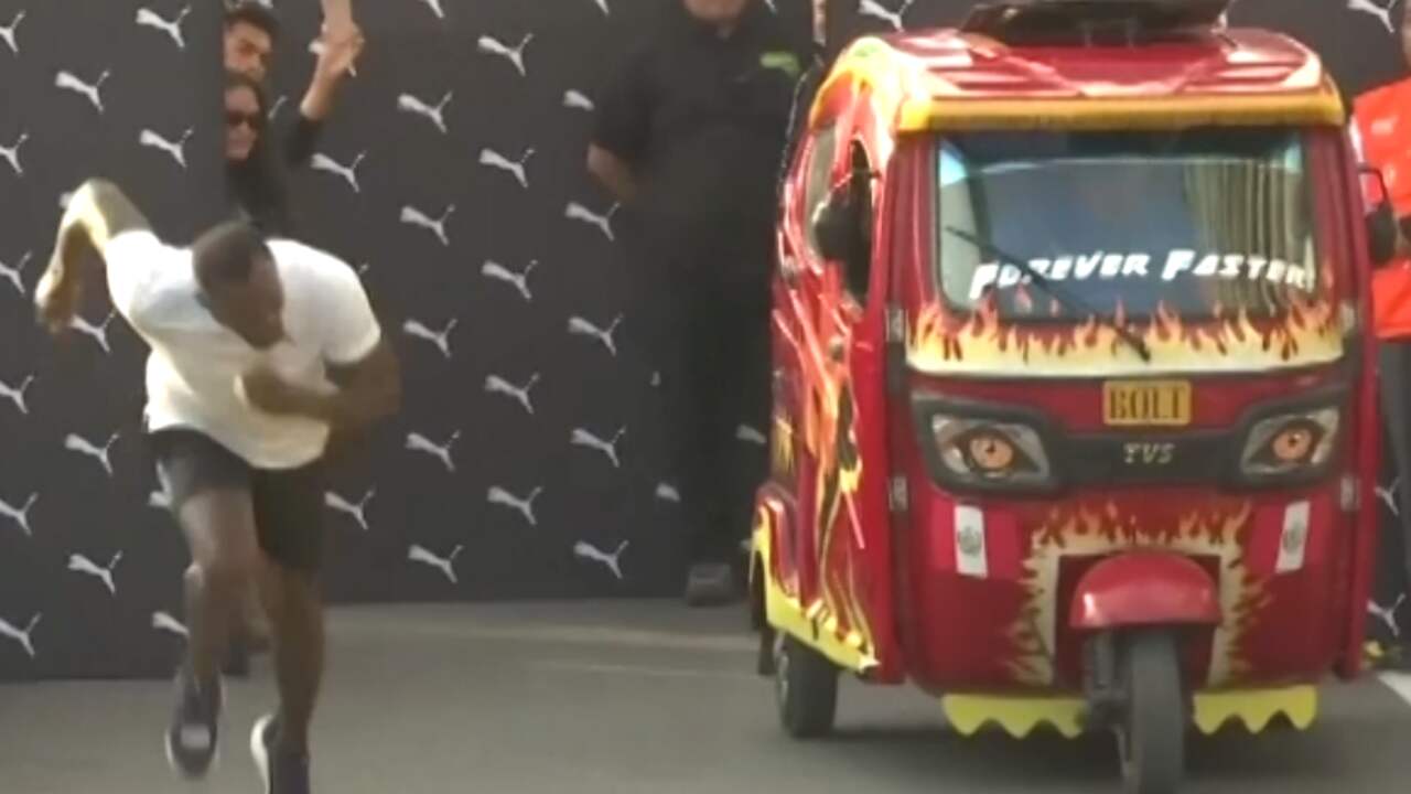 Usain Bolt neemt het op tegen Peruaanse taxi in hardloopwedstrijd