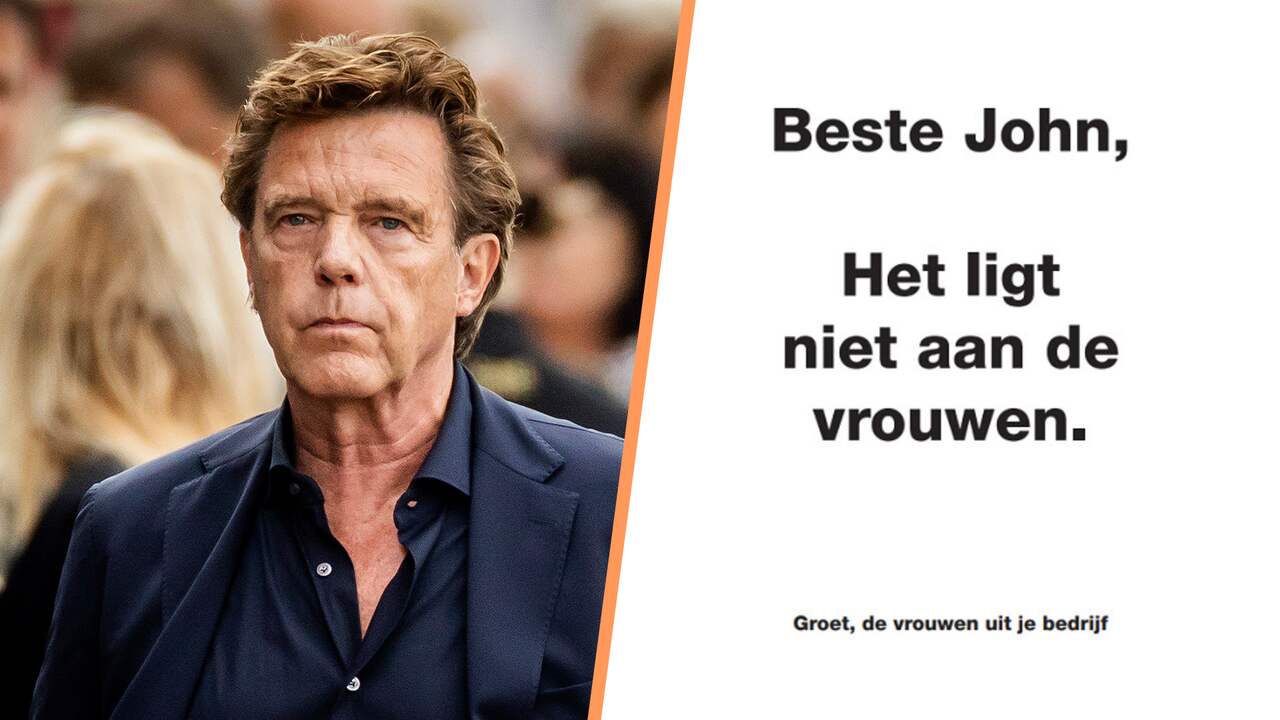 John de Mol wordt door de vrouwen van Talpa direct aangesproken in de advertentie die in het AD is geplaatst.