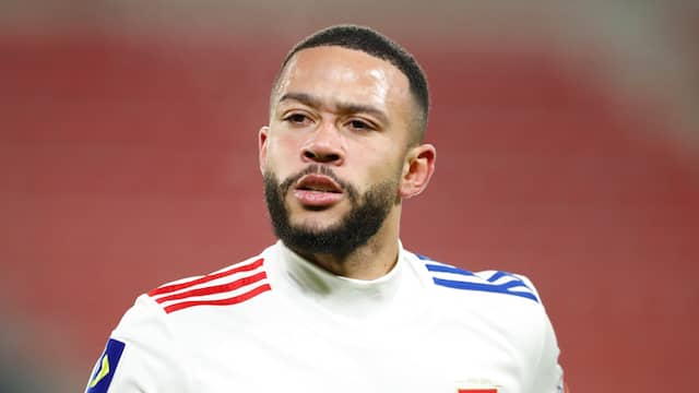 Memphis Depay opende de score voor Olympique Lyon tegen Ajaccio.