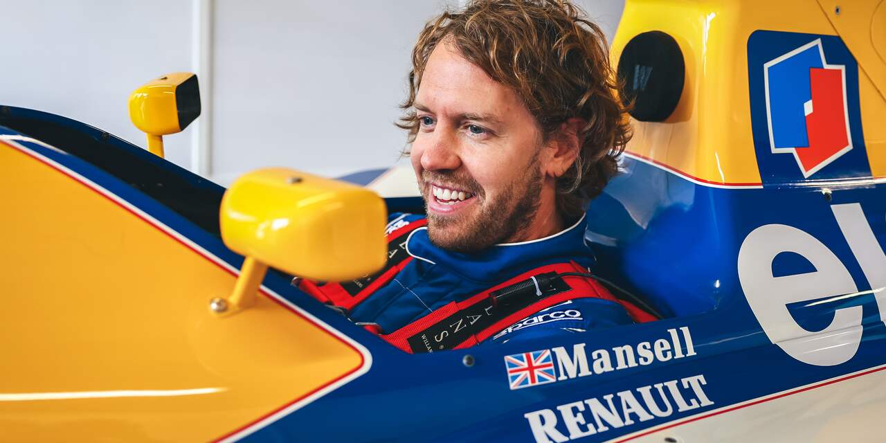 Vettel geeft zondag op Silverstone demonstratie in oude auto van Nigel Mansell