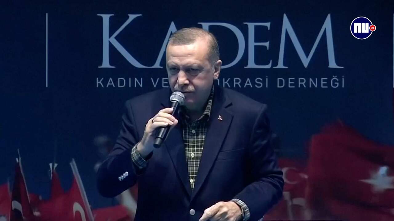 Beeld uit video: Erdogan vergelijkt acties Duitsland met Nazitijd