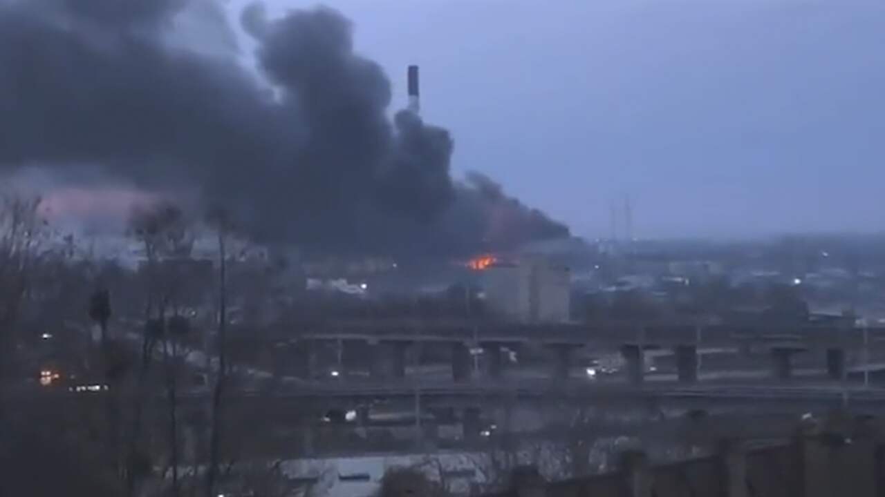 Beeld uit video: Ravage in Oekraïense steden na Russische raketaanvallen