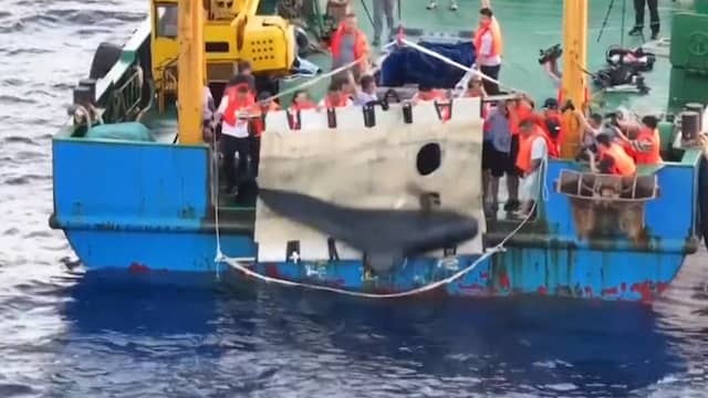 Geredde walvis zwemt weer in open zee ten zuiden van China