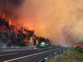 Zeker veertienhonderd mensen moeten hun huis uit door bosbrand in Portugal