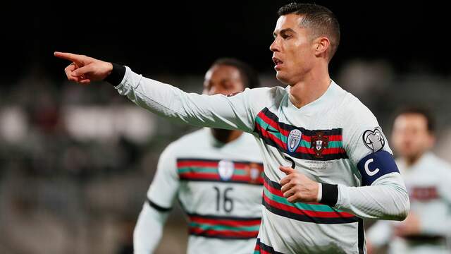 Cristiano Ronaldo was dinsdag met een treffer belangrijk voor Portugal.