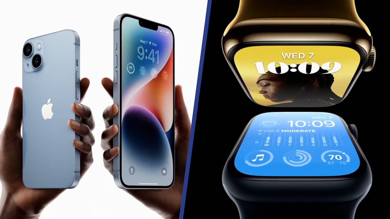 Beeld uit video: Apple onthult iPhone 14, nieuwe AirPods en drie nieuwe horloges