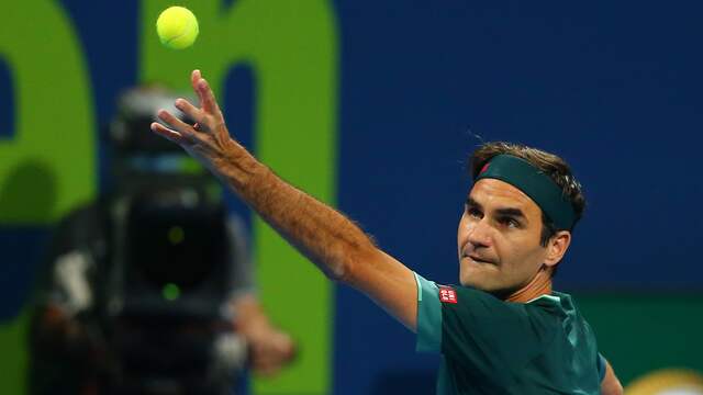 Roger Federer speelde zijn eerste officiële wedstrijd sinds januari 2020.